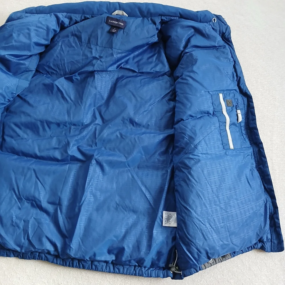 lands end ♡ down feather blue vest mens xl puffer cavin core winter gorpcore